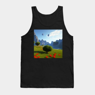 Valentine Wall Art - The place where hearts grow - Unique Valentine Fantasy Planet Landsape - Photo print, canvas, artboard print, Canvas Print and T shirt Tank Top